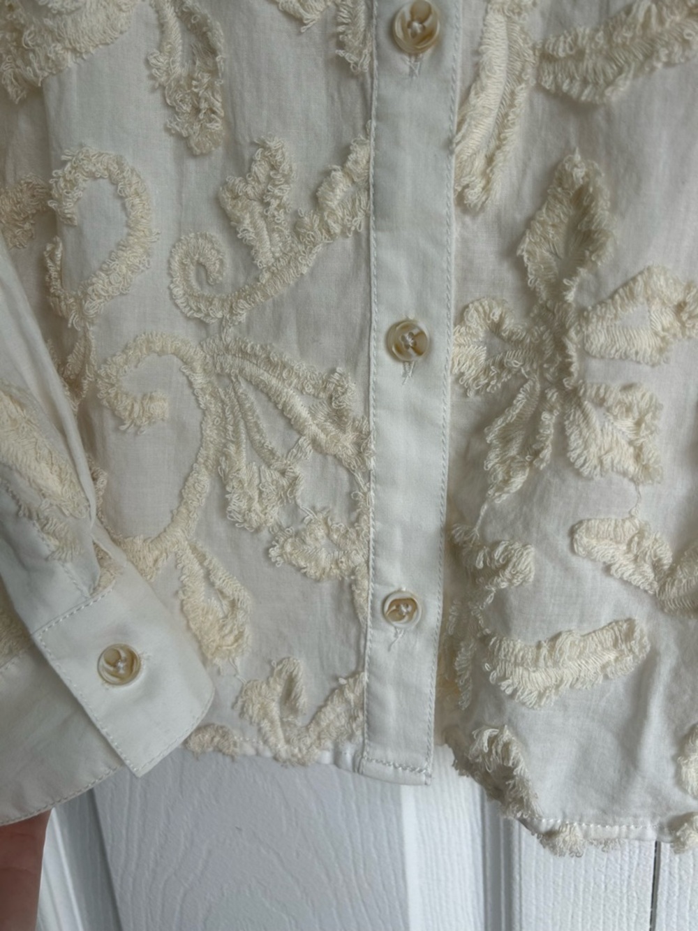 Pilcro The Whitney Embroidered Trapeze Buttondown - Picture 8 of 10